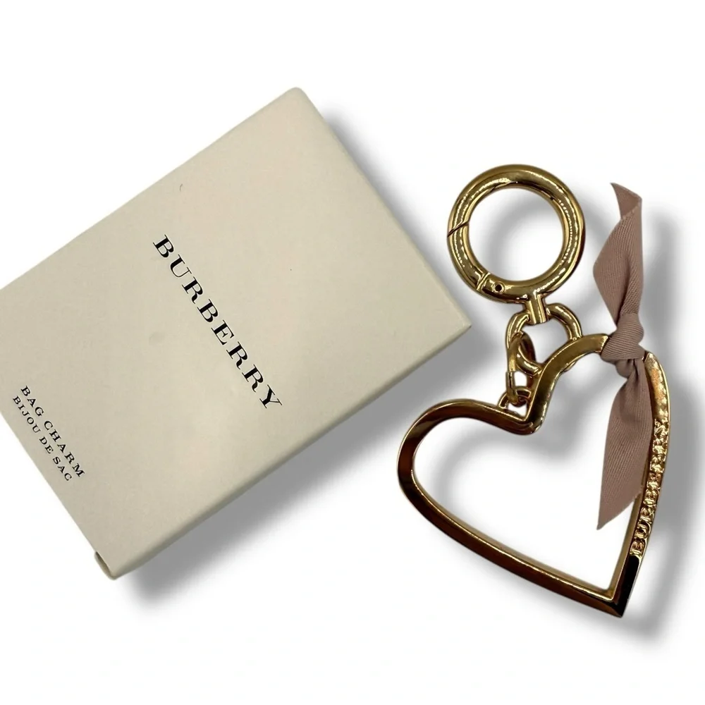 Burberry Heart Bag Charm – Gold Tone
